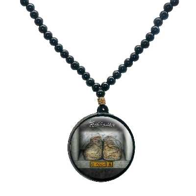 گردنبند پرمانه طرح امام رضا کد pmd.23622 مدل دو طرفه