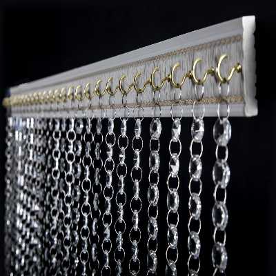 پرده ریشه ای آریا کریستال مدل ساده سایز 30x100 سانتی متر