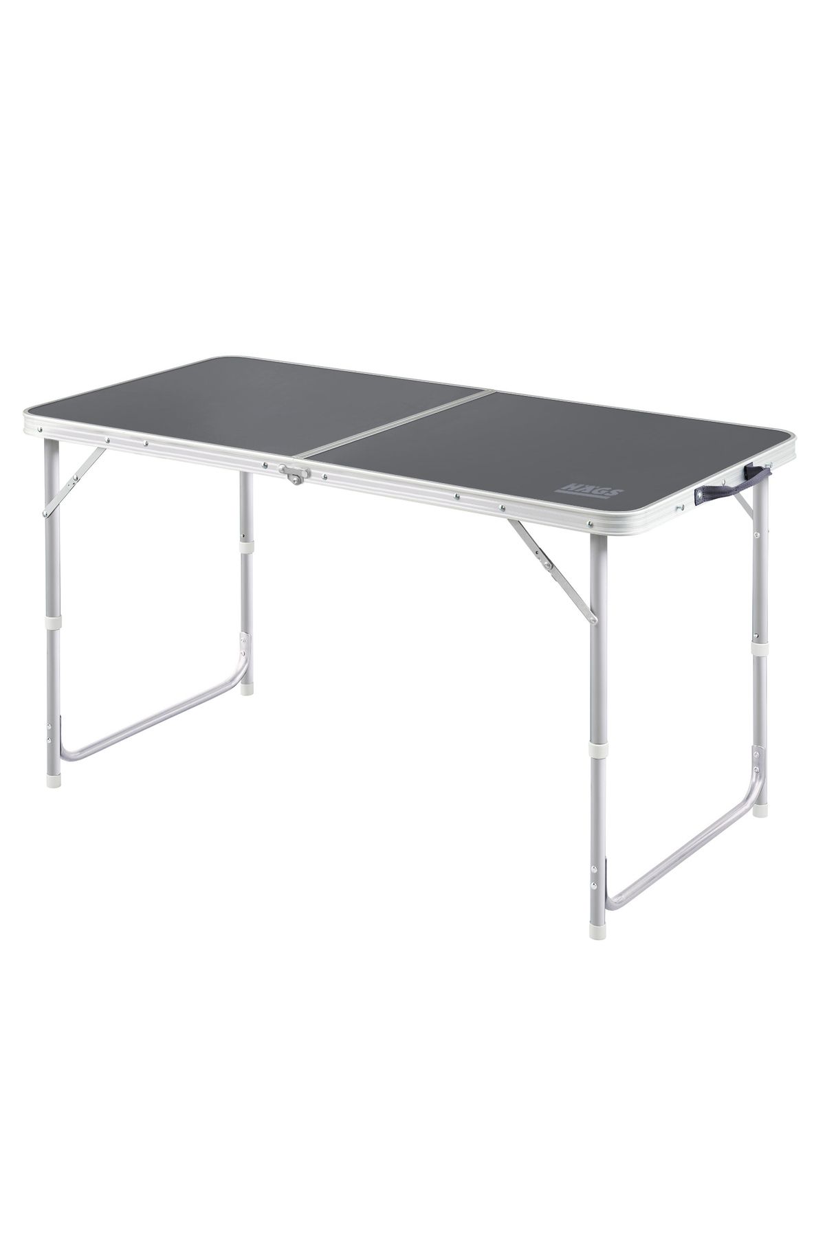 میز کمپ خاکستری جدول کمپینگ قابل حمل 3 مجموعه ارتفاع پیک نیک آلومینیومی تاشو 120X60 آنتراسیت HAEGS
