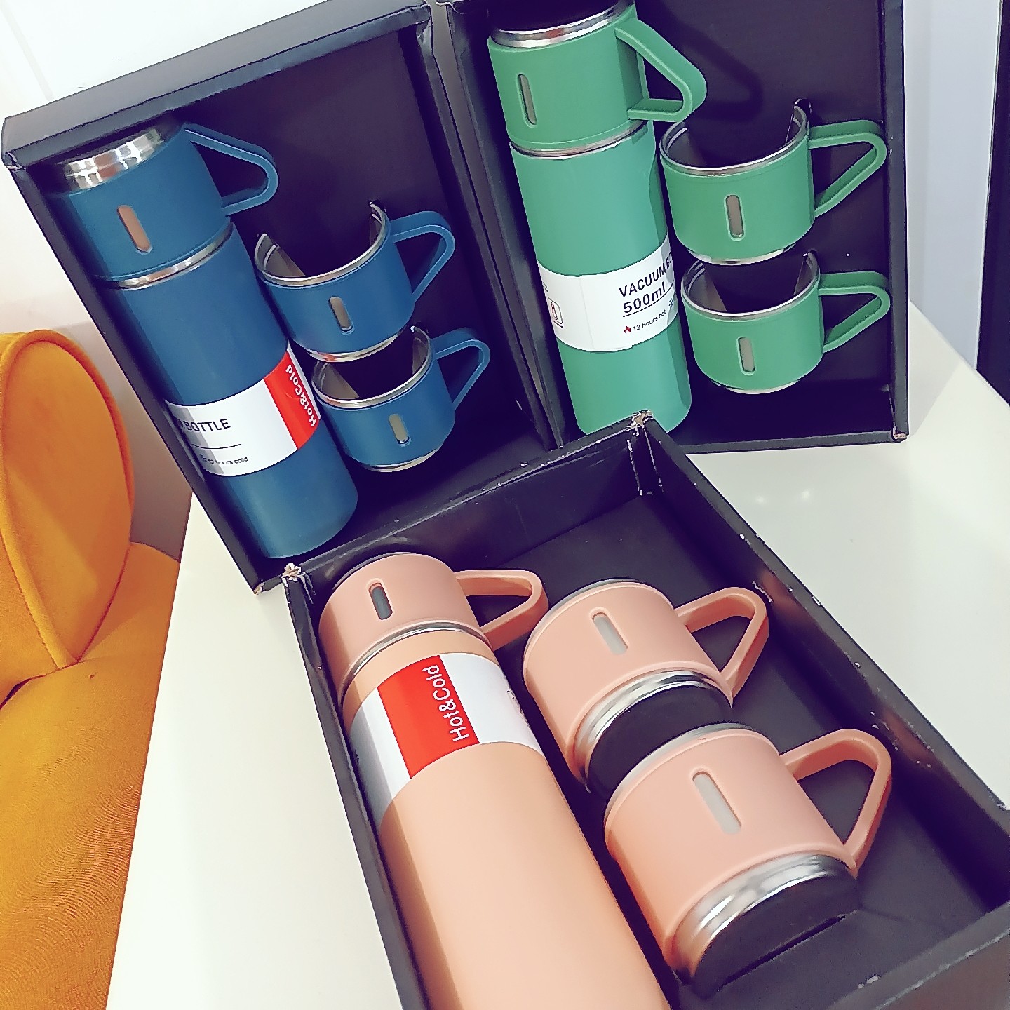 فلاسک 3 لیوان (کاپ) 500 میلی jingbang اورجینال وارداتی کادویی