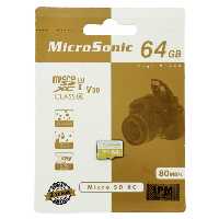 رم میکرو 64 گیگ میکروسونیک MicroSonic 533X A1 V30 U3 C10 80MB/s