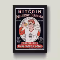 تابلو مدل Bitcoin بیت کوین کد m2428-b | دنیای قاب