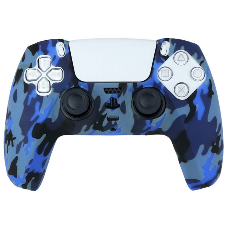 روکش دسته بازی PS5 طرح چریکی زمینه مشکی آبی
