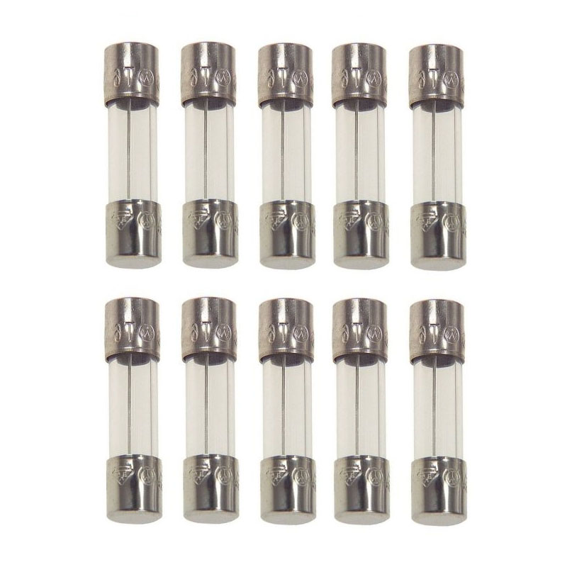 فیوز شیشه ای 05 آمپر مدل 2M-250V بسته 10 عددی