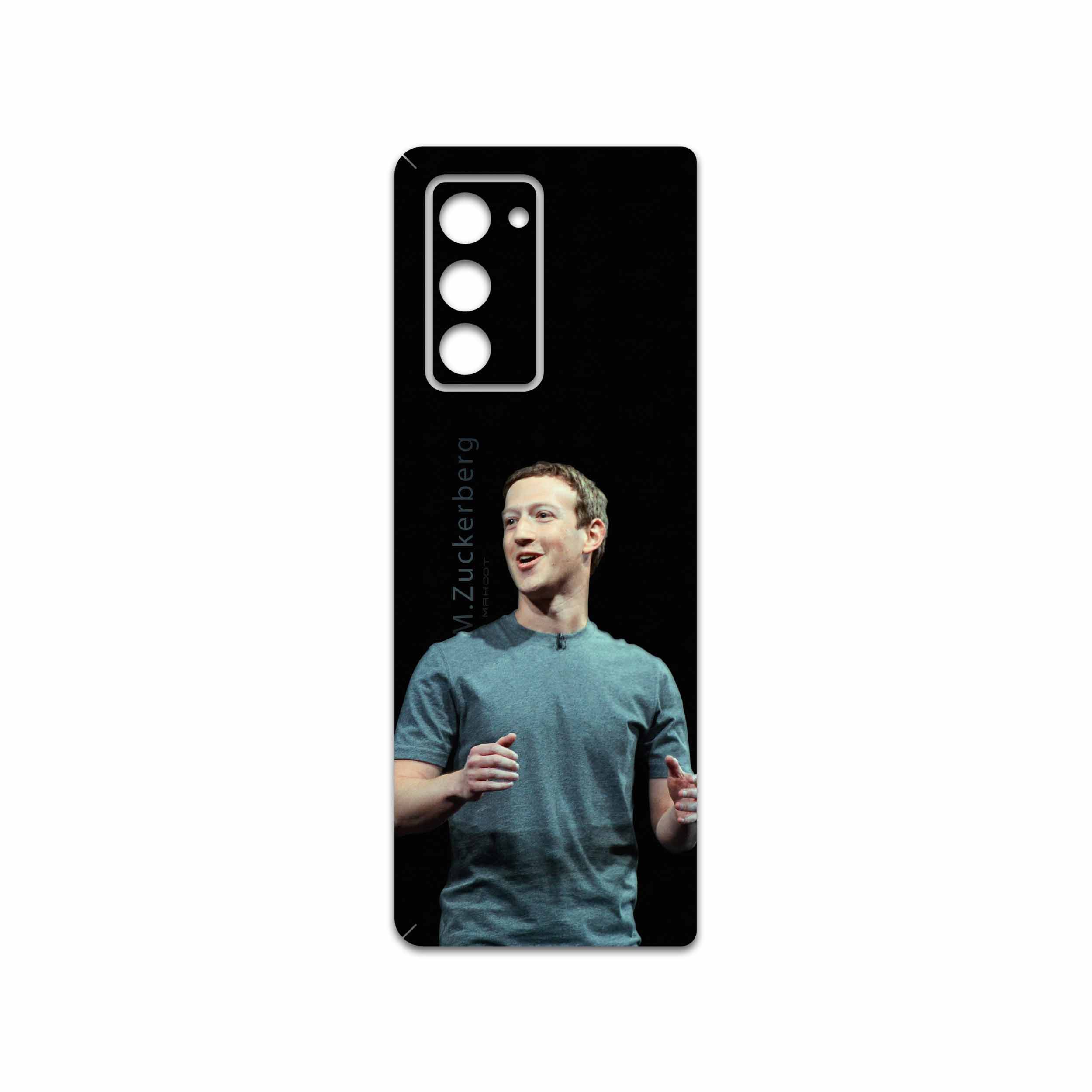 برچسب پوششی ماهوت مدل Mark Zuckerberg مناسب برای گوشی موبایل سامسونگ Galaxy Z FOLD 2