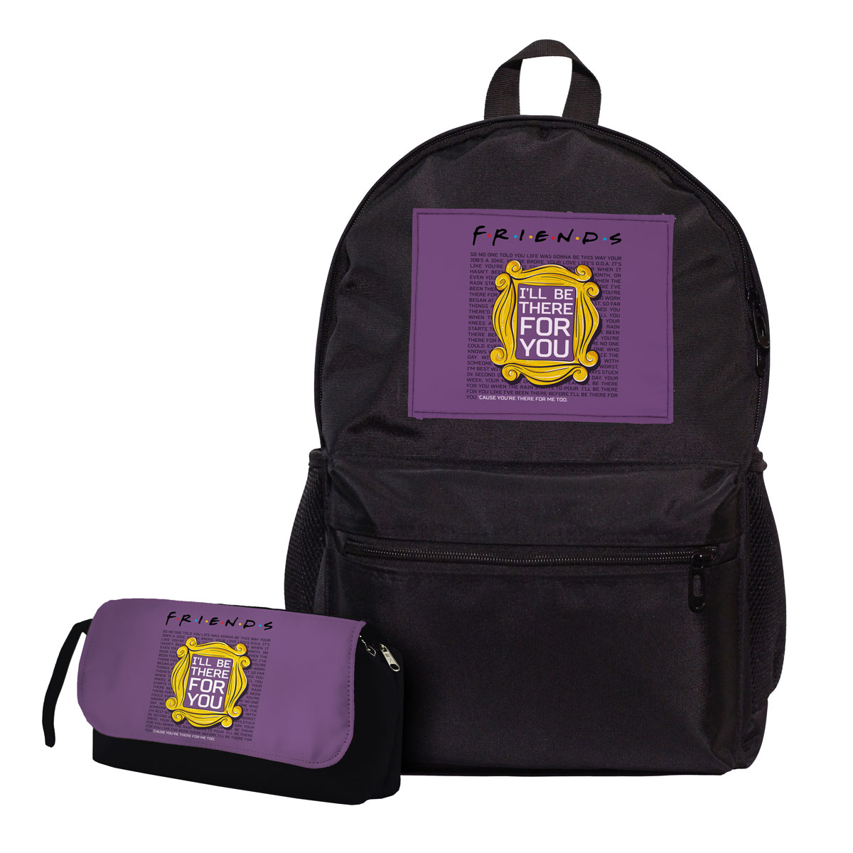 کوله پشتی طرح سریال فرندز کد 01Friends به همراه جامدادی