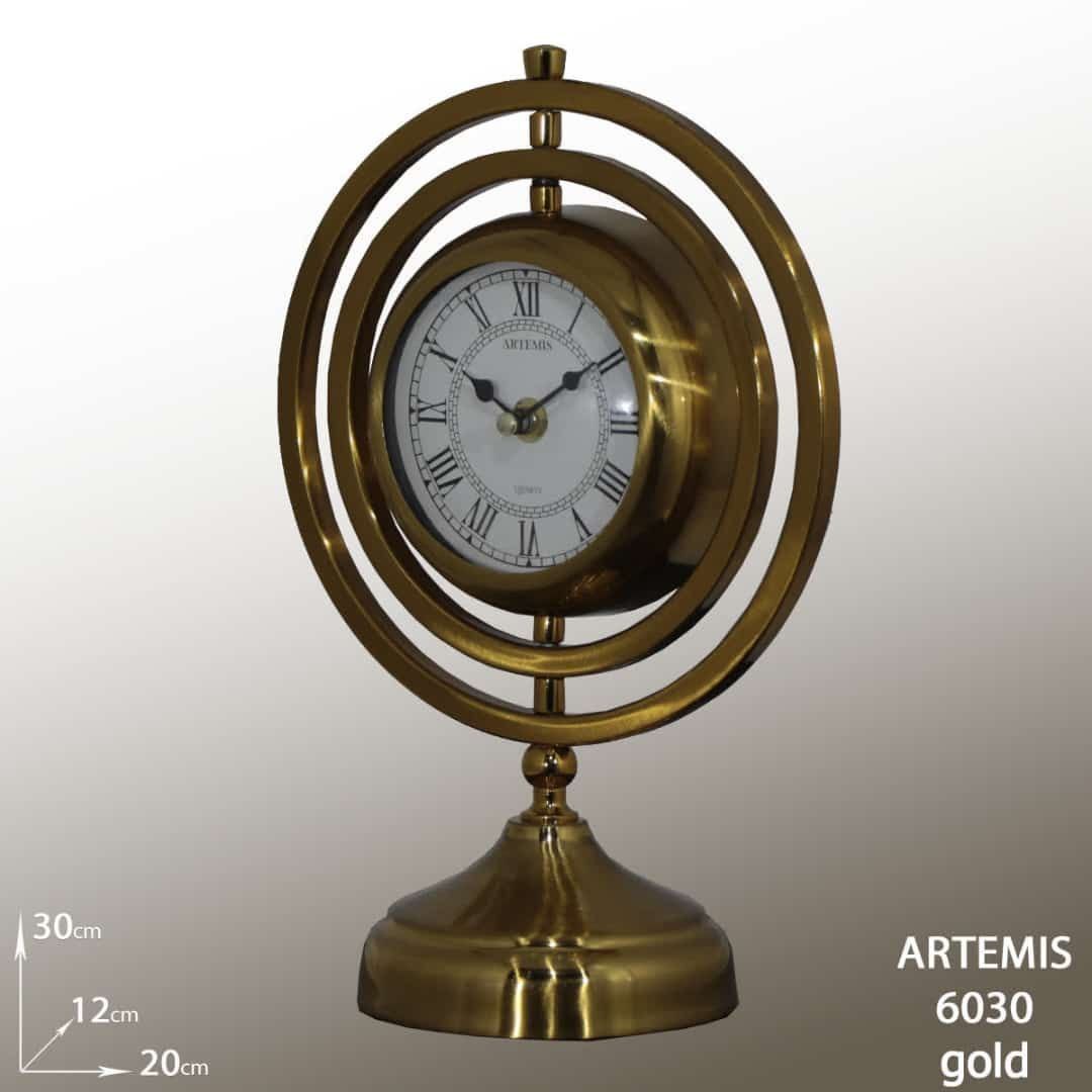 ساعت رومیزی آرتمیس کد 6030 Gold طلایی