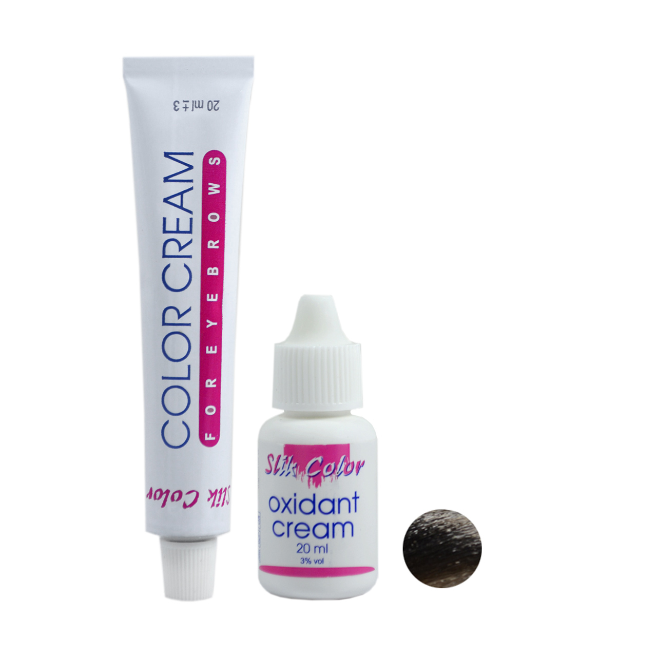 کیت رنگ ابرو سلیک کالر شماره 7.1 حجم 20 میلی لیتر رنگ خاکستری تیره