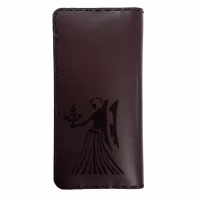 کیف پول چرمی طرح ماه تولد شهریور