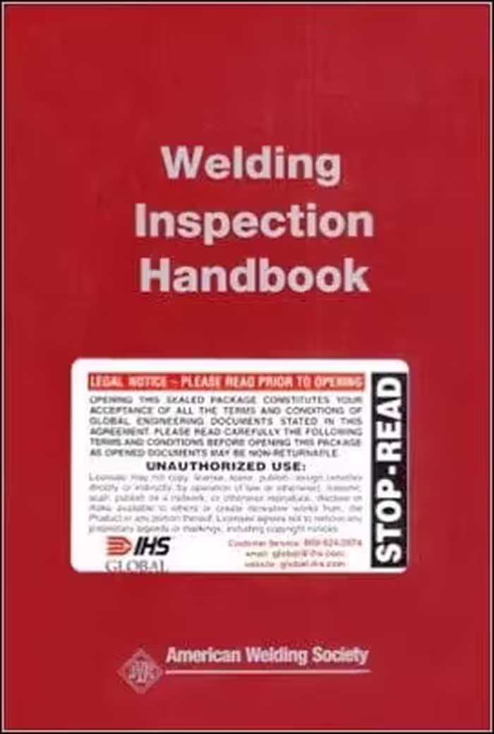 󾕇 AWS, Welding Inspection Handbook, 3d ed, 2000 - دانلود کتاب های دانشگاهی
