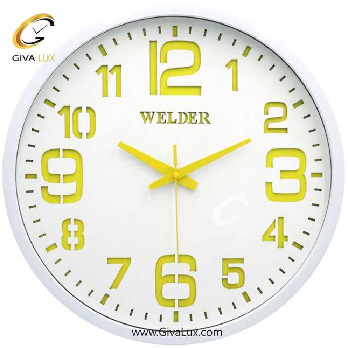ساعت دیواری اورجینال ولدر PVC سفید| کد رفرنس 607