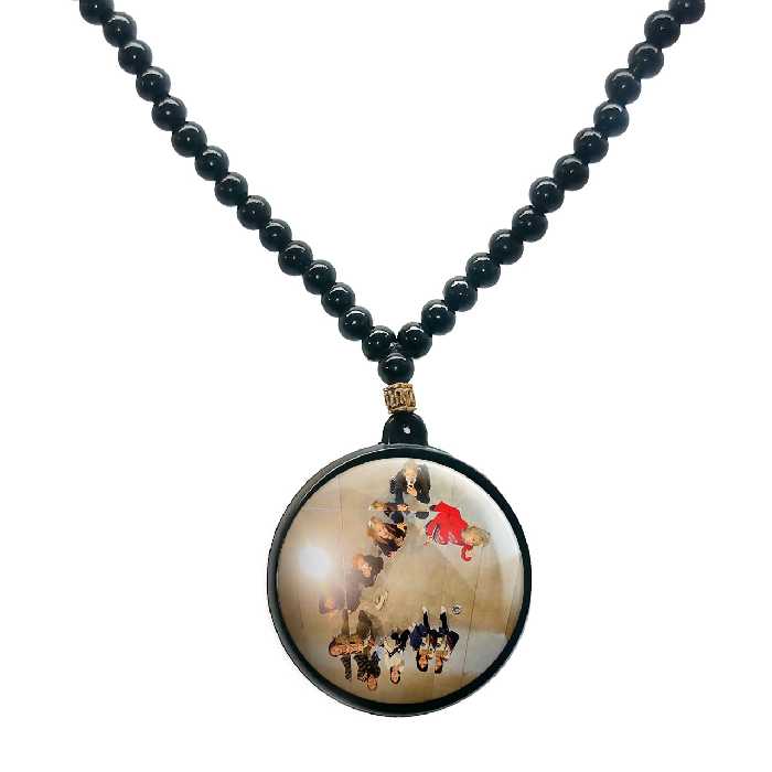 گردنبند پرمانه طرح تو ایس کد pmd.19526 مدل دو طرفه