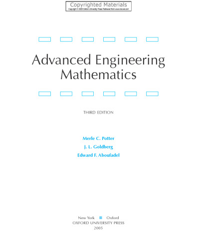 خرید و دانلود نسخه کامل کتاب Advanced engineering mathematics