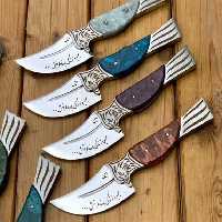 چاقو زنجان (کار صنعتگران زنجانی) تیغه فولاد فنر دسته اپوکسی 