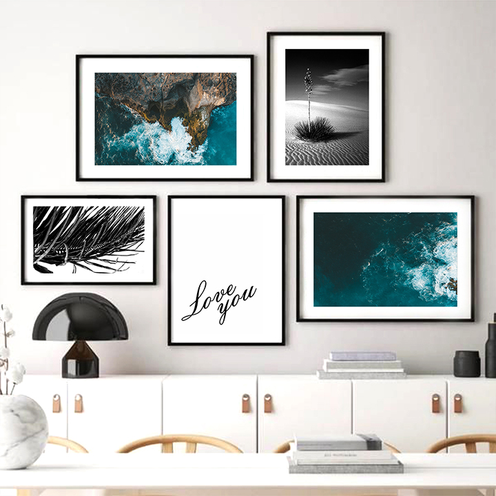 تابلو دکوراتیو مدل دریا و کویر TC02 مجموعه 5 عددی