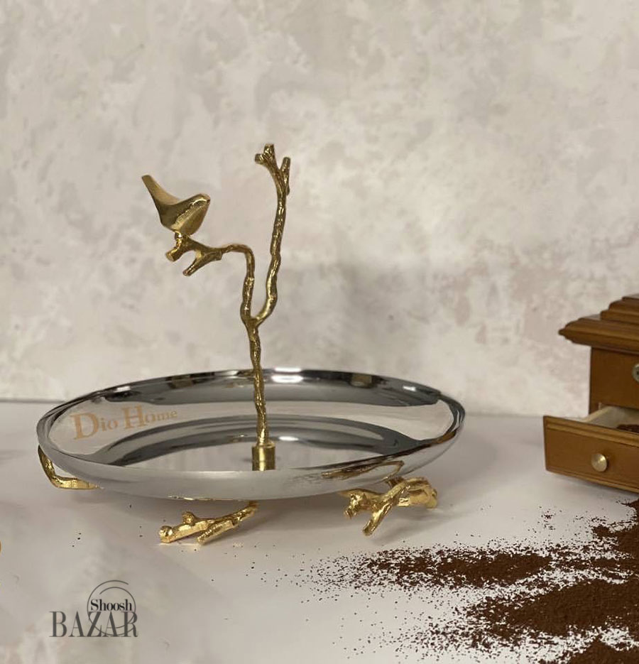 شیرینی خوری یک طبقه استیل دکوری مدل گنجشک