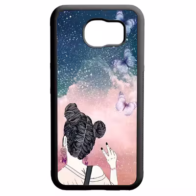 کاور طرح دخترانه کد 110167 مناسب برای گوشی موبایل سامسونگ galaxy s6 edge