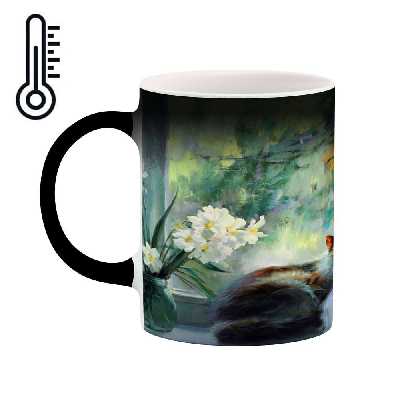 ماگ حرارتی کاکتی طرح نقاشی مدل mgh13723