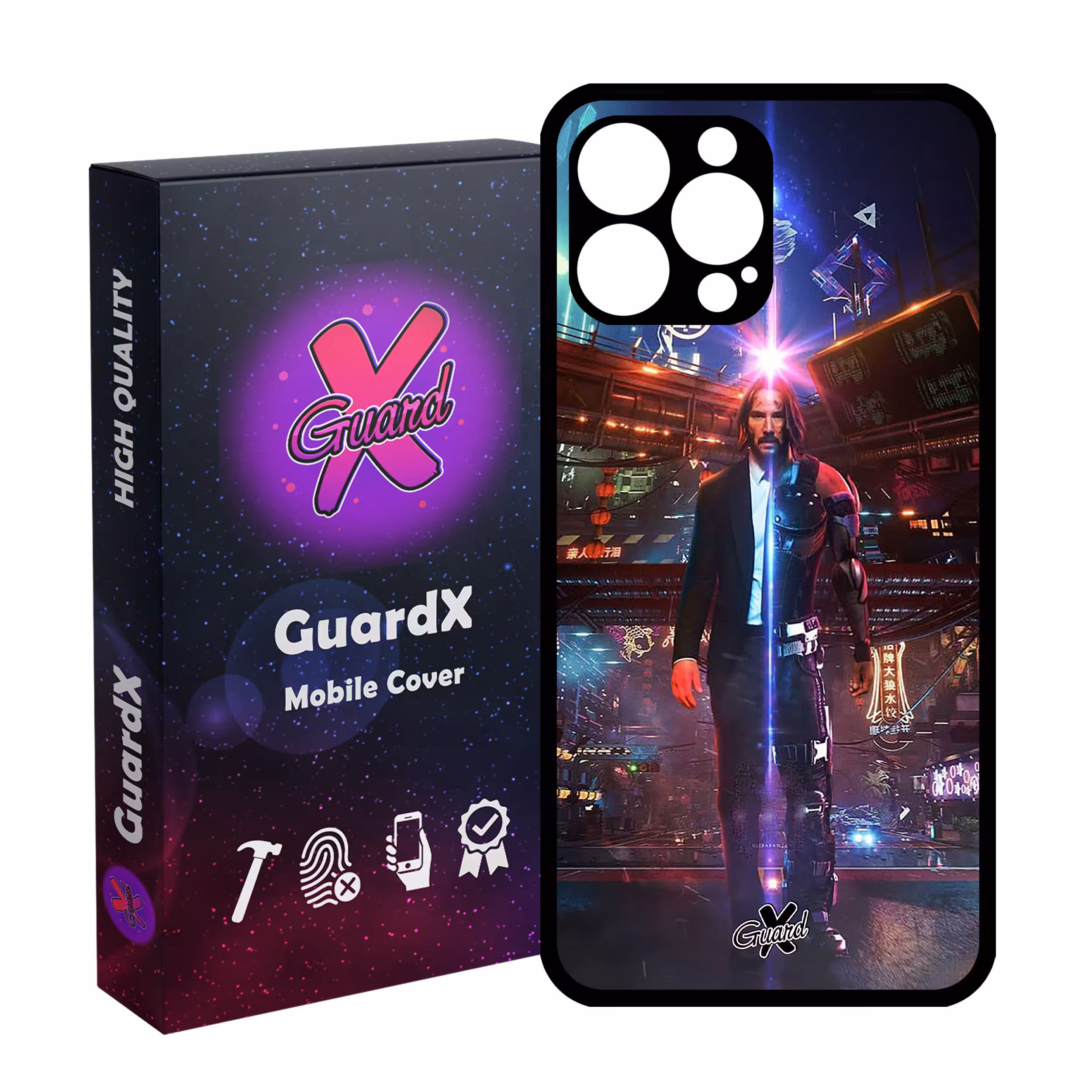 کاور گارد ایکس طرح John Wick مدل Glass10077 مناسب برای گوشی موبایل اپل iPhone 12 Pro Max