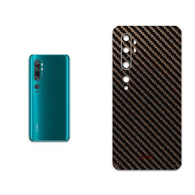 برچسب پوششی ماهوت مدل Glossy-Brown-Fiber مناسب برای گوشی موبایل شیائومی Mi Note 10 Pro