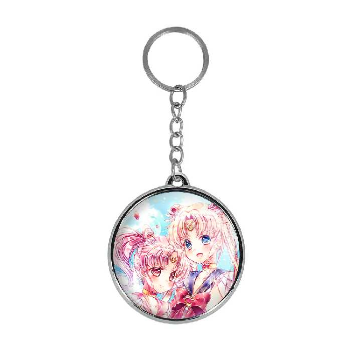 جاکلیدی خندالو طرح اوساگی تسوکینو و چیبیوسا انیمه سیلور مون مدل دوطرفه کد 1745917461