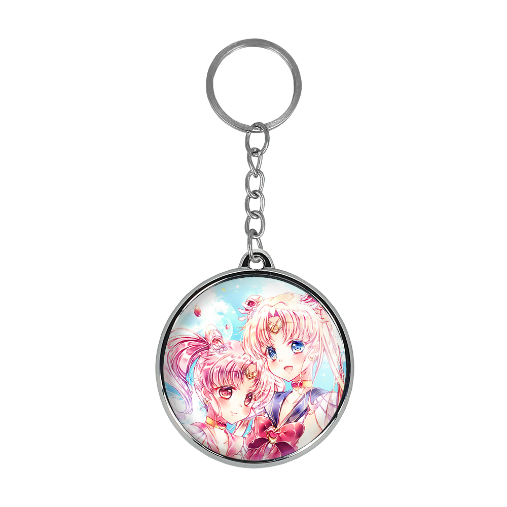 جاکلیدی خندالو طرح اوساگی تسوکینو و چیبیوسا انیمه سیلور مون مدل دوطرفه کد 1745917461