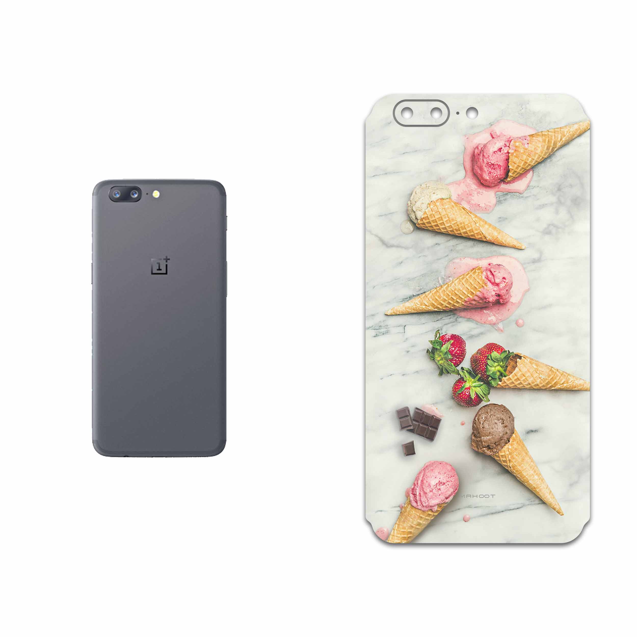 برچسب پوششی ماهوت مدل Funnel ice cream مناسب برای گوشی موبایل وان پلاس 5
