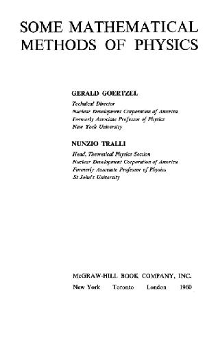 خرید و دانلود نسخه کامل کتاب Some Mathematical Methods of Physics