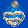 لوستر مدل کریستالی طرح قلب افقی