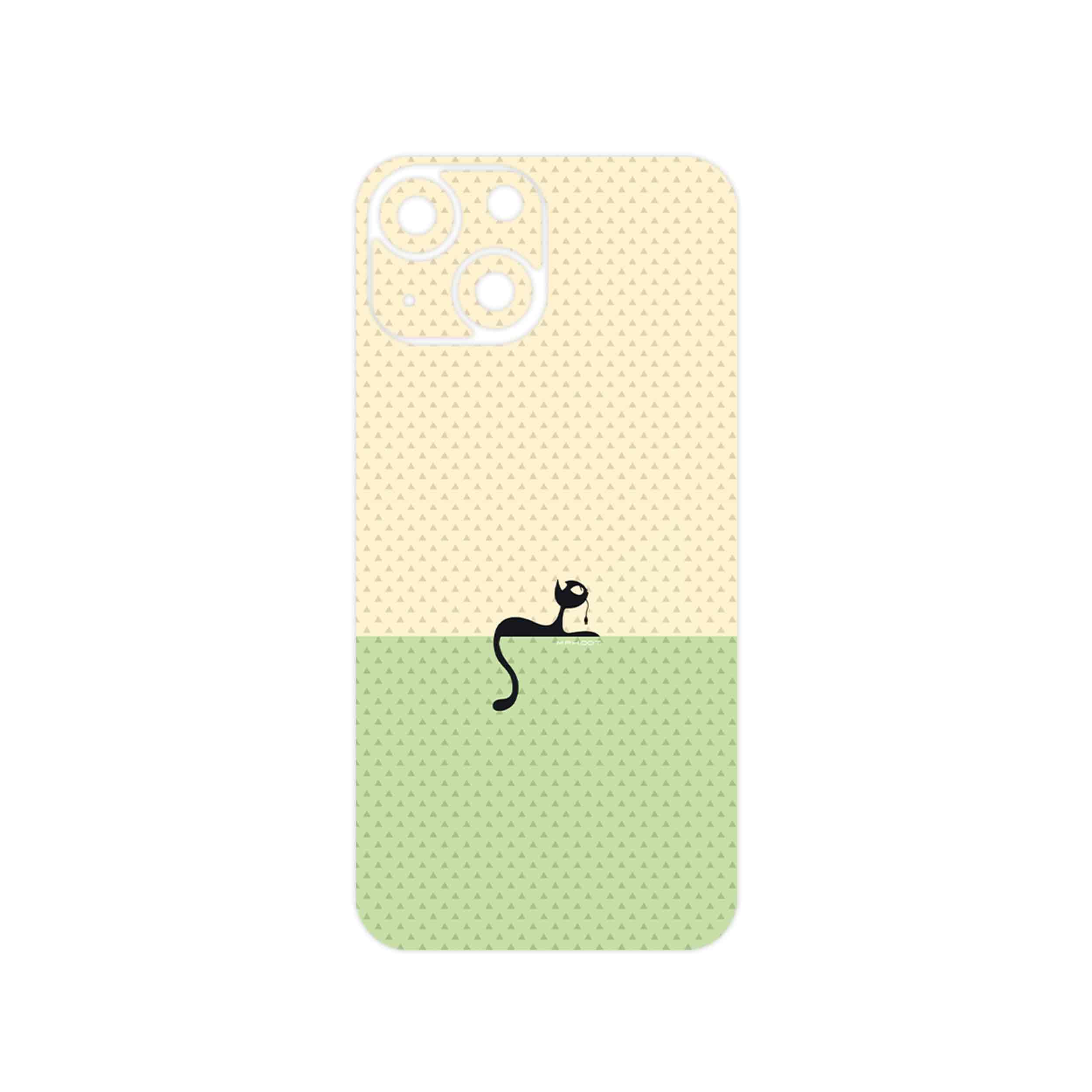 برچسب پوششی ماهوت مدل Minimal Internet Cat Icon مناسب برای گوشی موبایل اپل iPhone 13 Mini