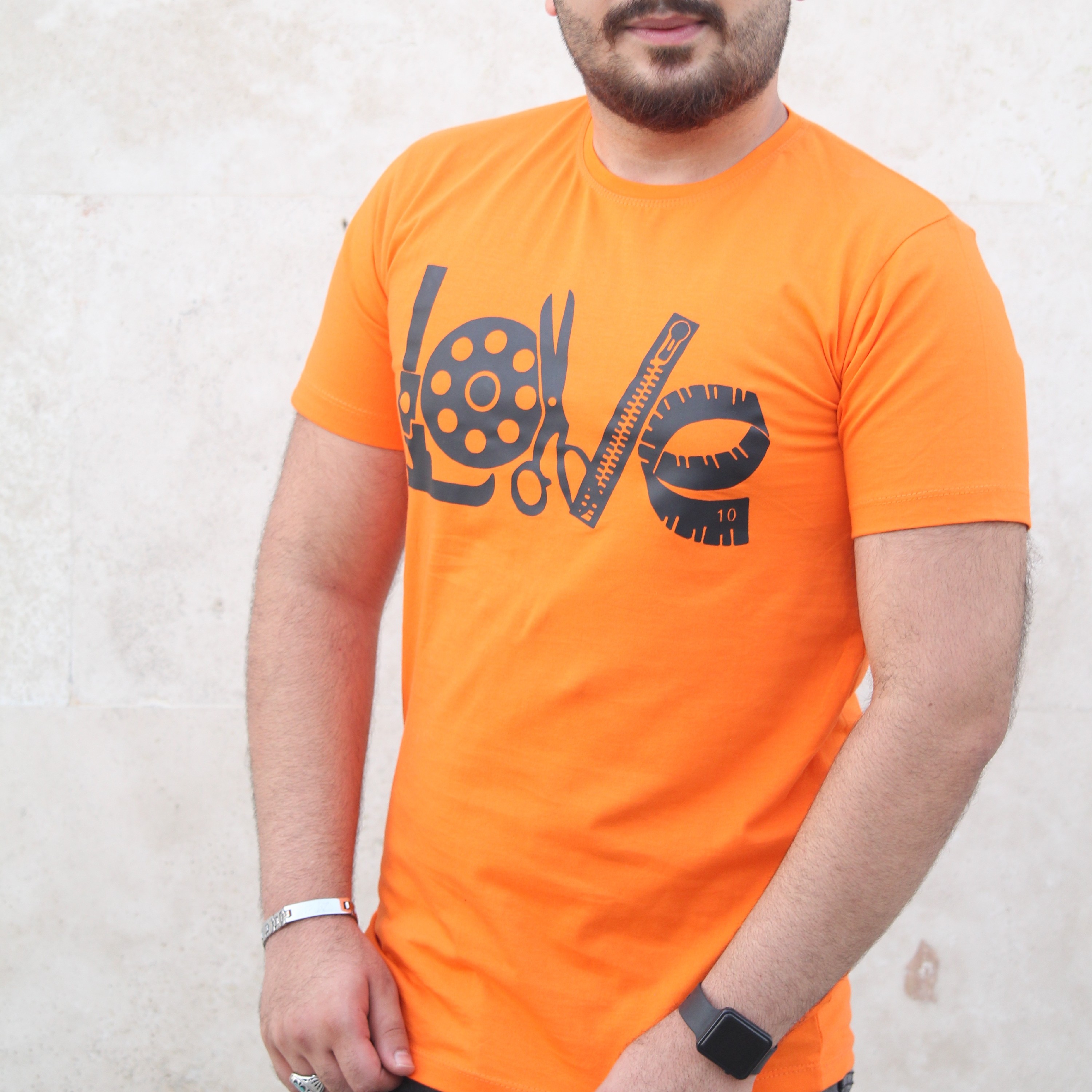 تیشرت اسپرتLove نارنجی