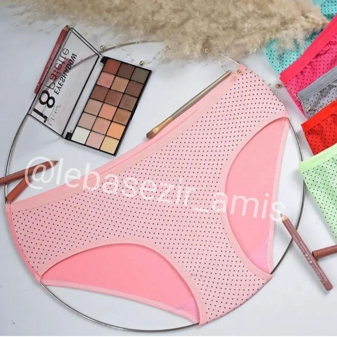 شورت نخی پک سه عددی فانتزی طرح خال خال دخترانه زنانه لباس زیر 