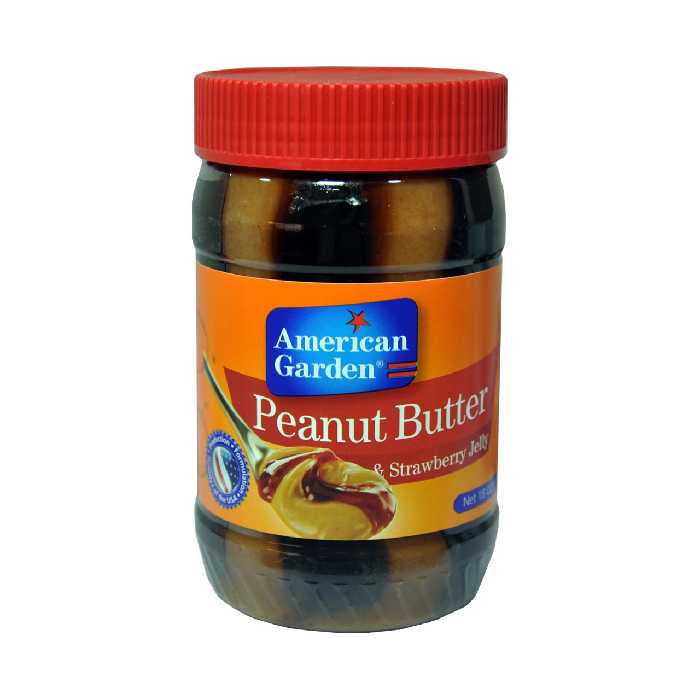 کره بادام زمینی با توت فرنگی امریکن گاردن - american garden