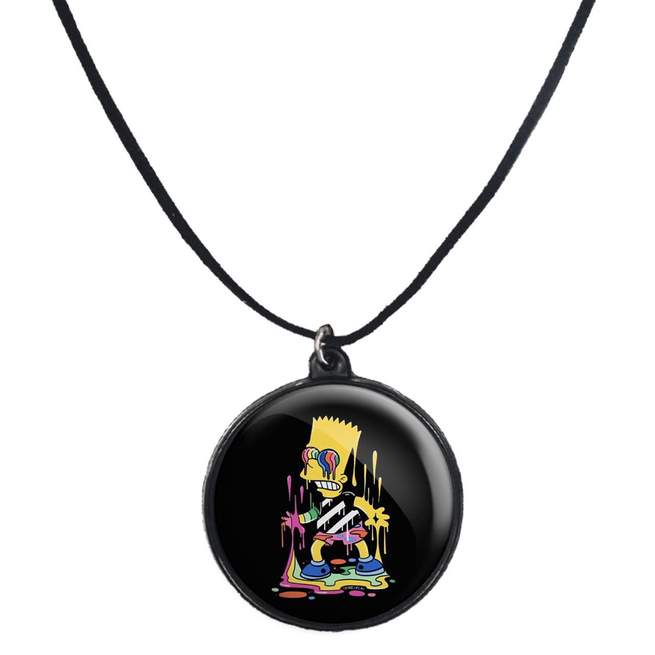 گردنبند پرمانه طرح سیمپسون ها کد pmb.21312 مدل دو طرفه