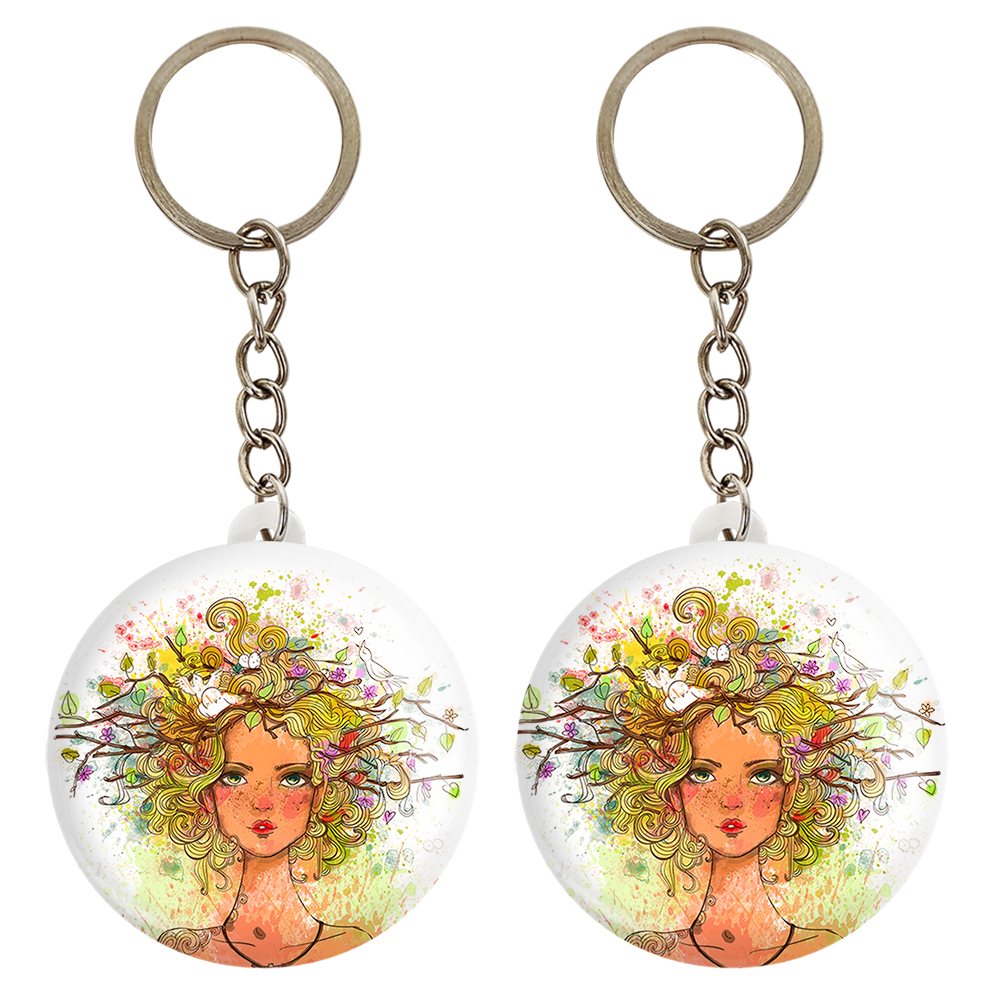 جاکلیدی خندالو مدل دخترونه کد 55275527 مجموعه 2 عددی