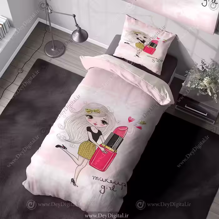 روتختی دخترانه طرح عروسکی صورتی PK-5572