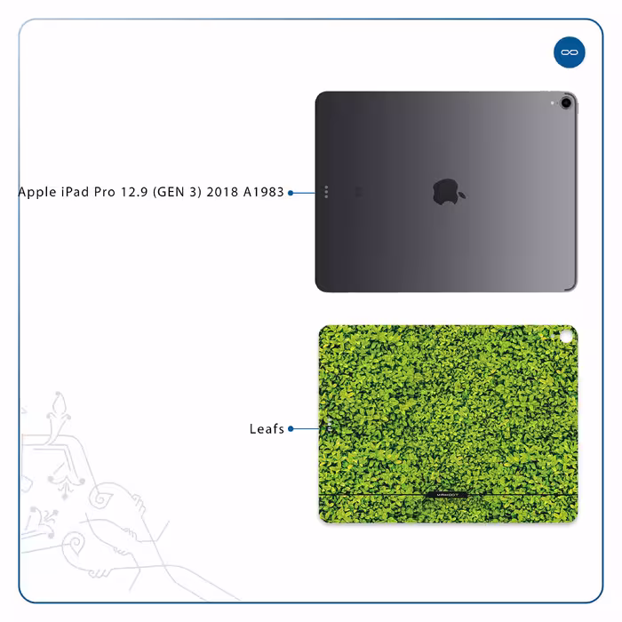 برچسب پوششی ماهوت مدل Leafs مناسب برای تبلت اپل iPad Pro 12.9 (GEN 3) 2018 A1983