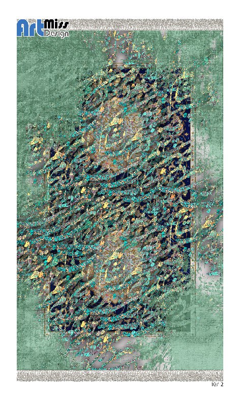 فرشینه و قالیچه درجه1 در ابعاد متنوع با ترمز فرش زمینه سبز اشعار