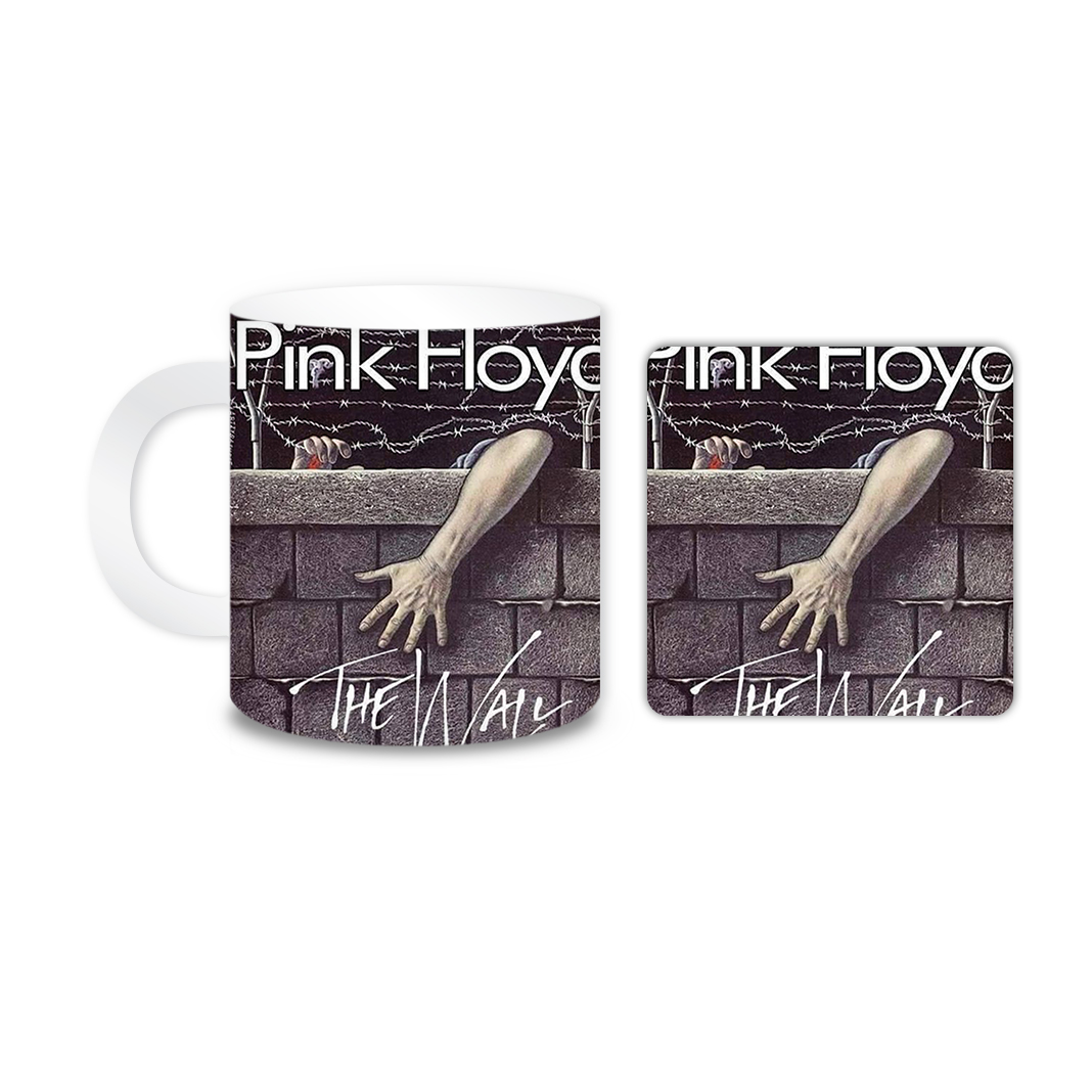 ماگ مدل PINK FLOYD کد 1248 به همراه زیر لیوانی