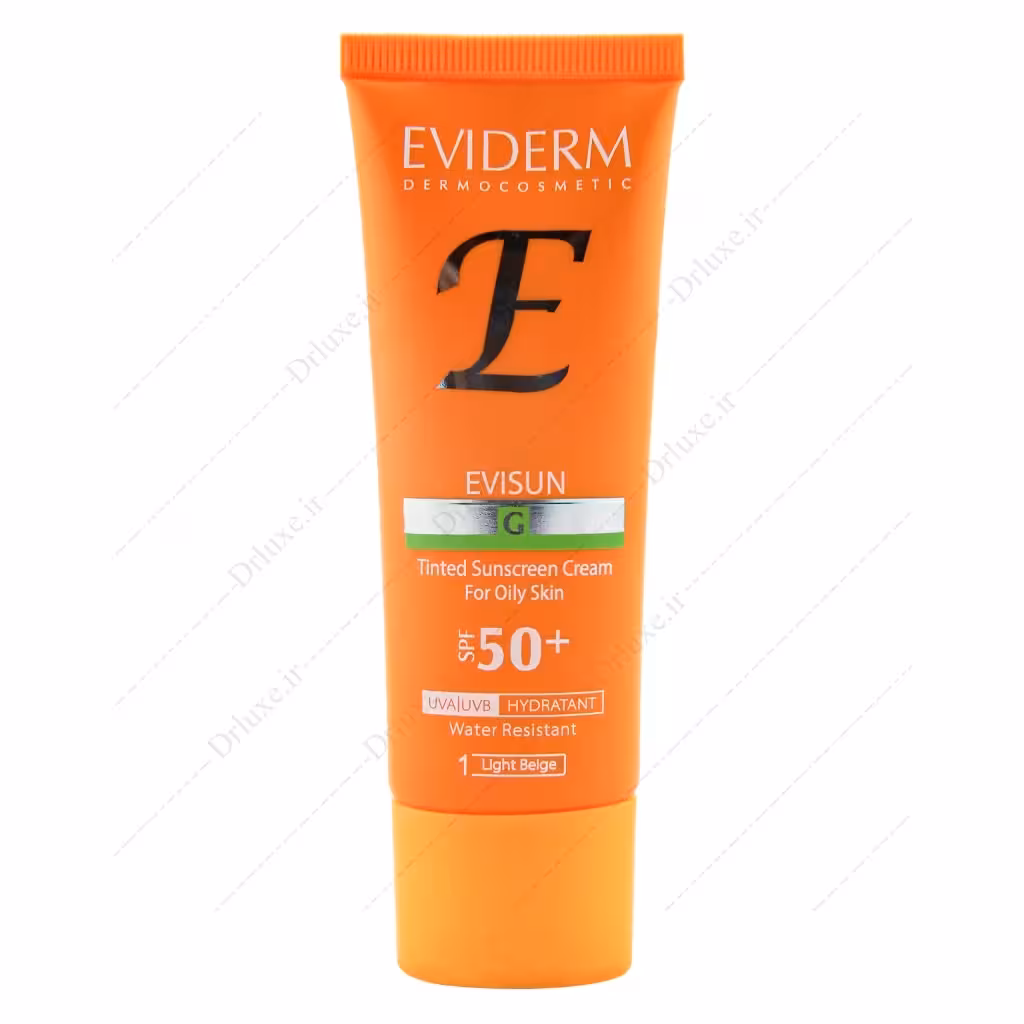کرم ضد آفتاب SPF50 بژ روشن اویدرم پوست چرب