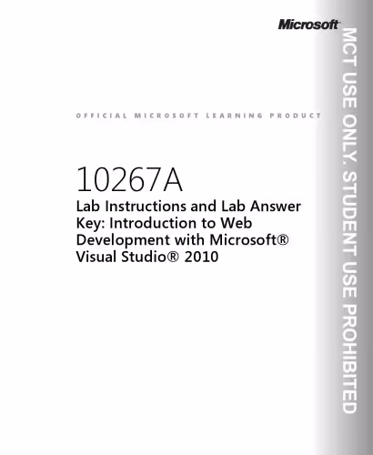 خرید و دانلود نسخه کامل کتاب Introduction To Web Development With Visual Studio 2010 Lab Manual