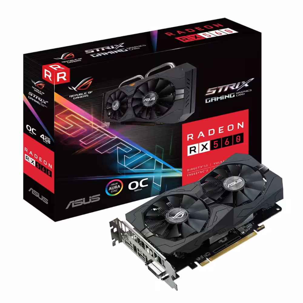 کارت گرافیک ایسوس ROG STRIX RX560 O4G EVO GAMING