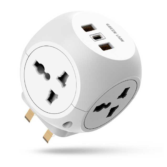 آداپتور مسافرتی گرین لاین مدل Multi Port Travel Adapter GNMPTLAD4WWH توان 3250 وات