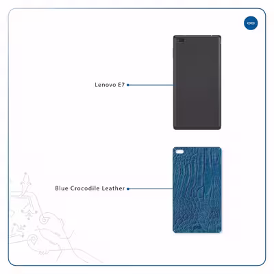 برچسب پوششی ماهوت مدل Blue-Crocodile-Leather مناسب برای تبلت لنوو E7