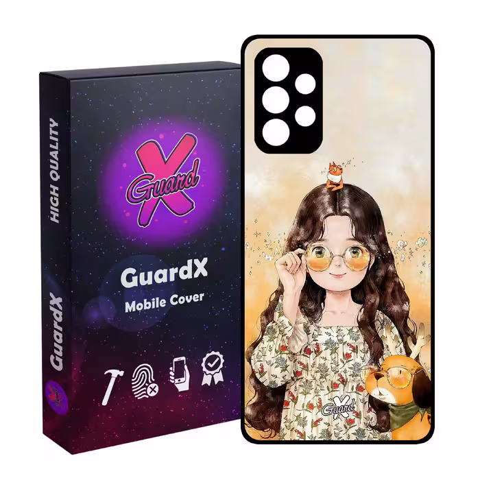 کاور گارد ایکس طرح Girl مدل Glass10253 مناسب برای گوشی موبایل سامسونگ Galaxy A32 5G