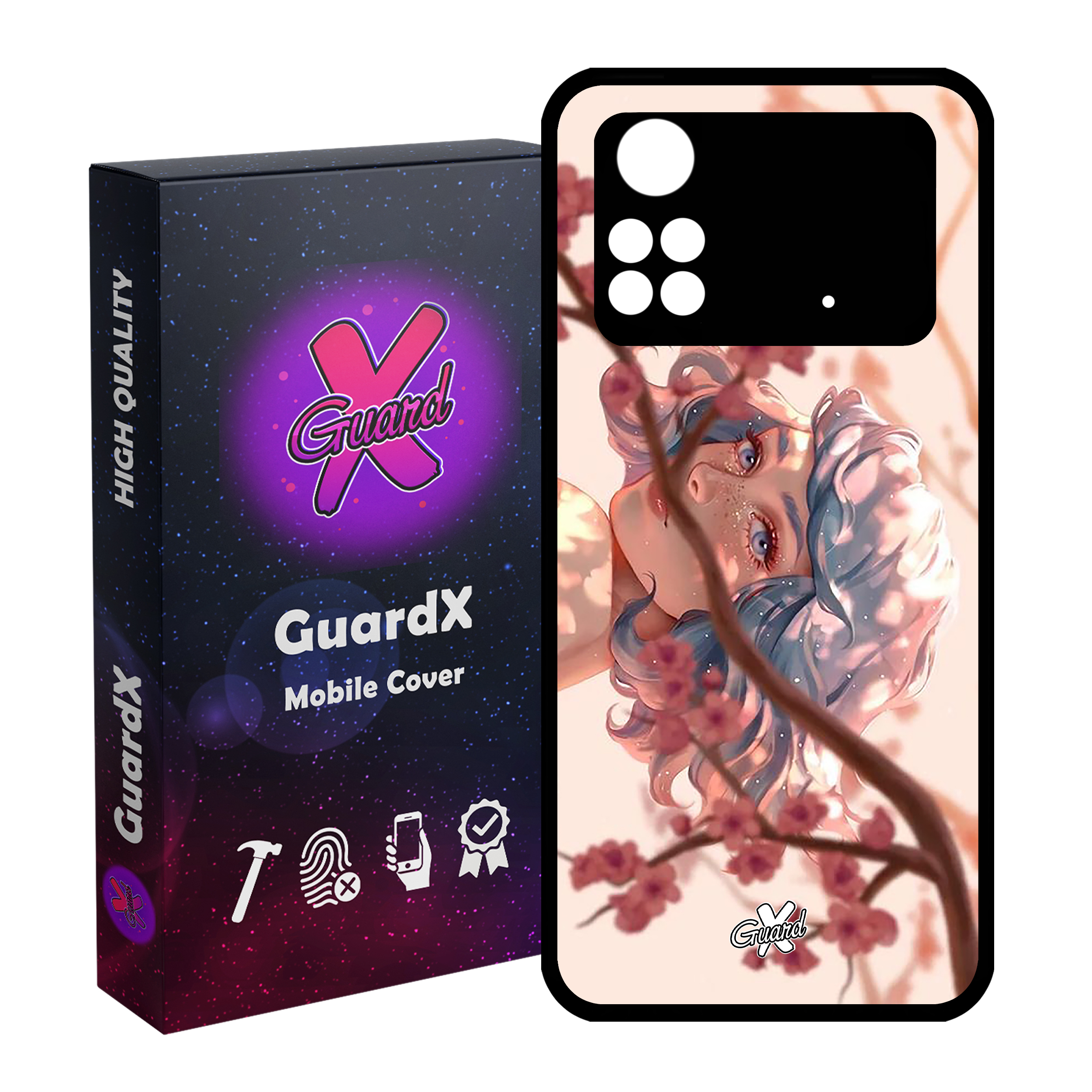 کاور گارد ایکس طرح Girl مدل Glass10007 مناسب برای گوشی موبایل شیائومی Poco M4 Pro 4G