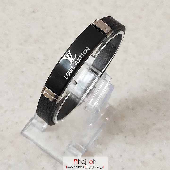 اطلاعات ، قیمت و خرید دستبند اسپرت بند چرمی ال وی LV پلاک استیل کد D405