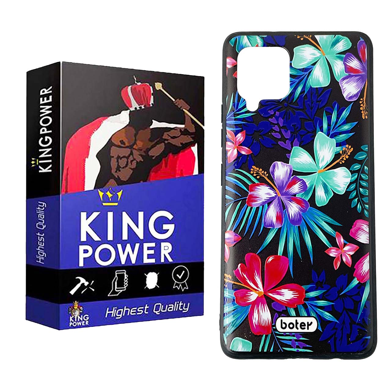 کاور کینگ پاور طرح گل مدل FW-J5 مناسب برای گوشی موبایل سامسونگ Galaxy A42
