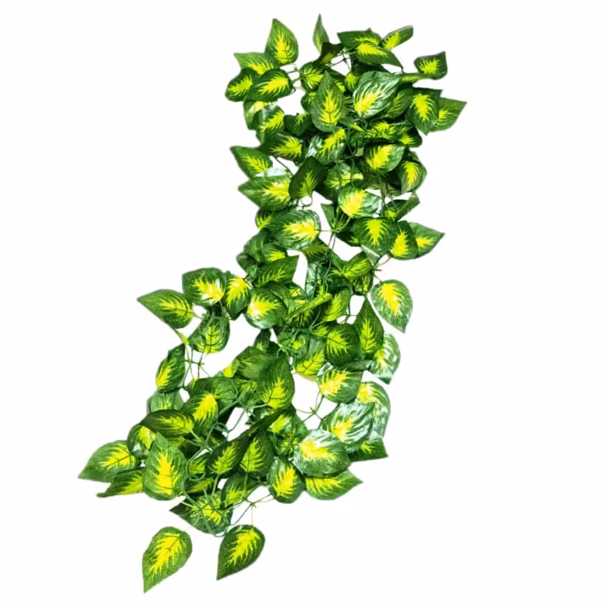 گل مصنوعی مدل ریسه برگ طرح پتوس ابلق