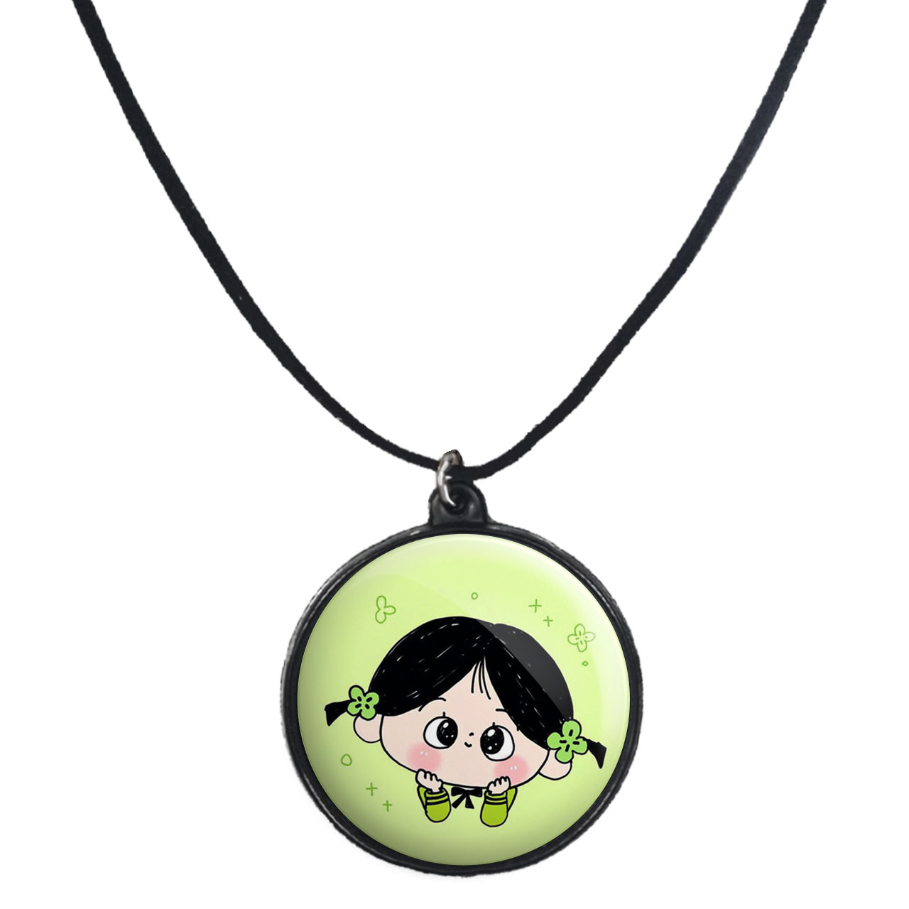 گردنبند پرمانه طرح دخترانه جذاب کد pmb.30020 مدل دو طرفه